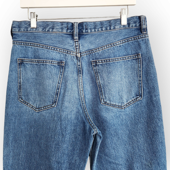 Free People Mid Wash High Waisted Cropped Kick Boot Cut Jeans 29 - Picture 5 of 8